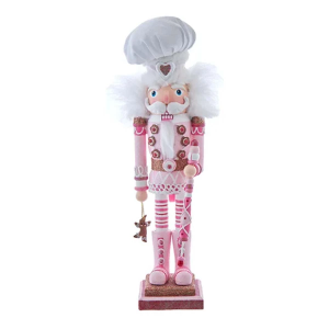 Kurt S. Adler 16" Hollywood Nutcrackers Pink Gingerbread Baker Nutcracker