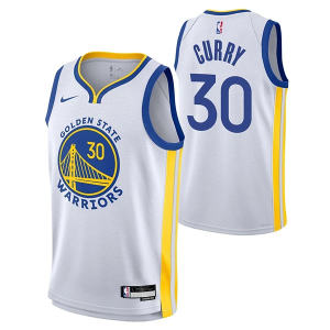 Kids' Golden State Warriors Steph Curry #30 Nike Swingman Jersey Small White