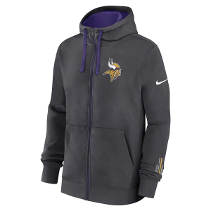 Minnesota Vikings Nike Club Full Zip Small Anthracite
