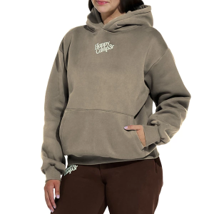 Women's Happy Camp3r Puff Series Hoodie Small Taupe