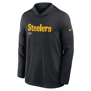 Pittsburgh Steelers Nike 2025 Sideline Lighweight Hoodie Large Black