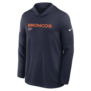 Denver Broncos Nike 2025 Sideline Lighweight Hoodie Large Navy