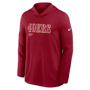 San Francisco 49ers Nike 2025 Sideline Lighweight Hoodie Large Red