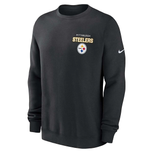 Pittsburgh Steelers Nike Club Crewneck Small Black