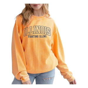 Illinois Fighting Illini Chicka-D Women's Crew Small Orange