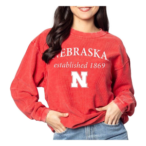 Nebraska Cornhuskers Chicka-D Women's Crew Large Red