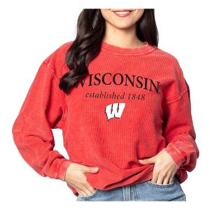 Wisconsin Badgers Chicka-D Women's Crew Medium Red