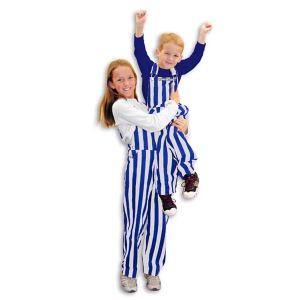 Game Bibs Kids' Royal & White Overall Bibs