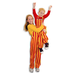 Game Bibs Kids' Red & Yellow Overall Bibs