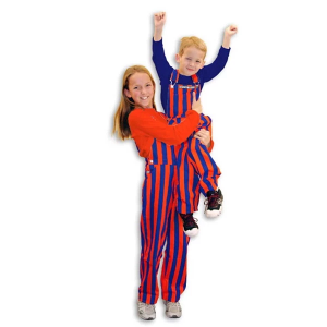 Game Bibs Kids' Royal & Orange Overall Bibs