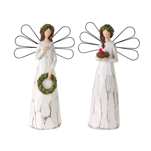 Melrose International 11.5"H Angel (Set of 2)