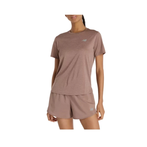 Women's New Balance Athletics T-Shirt Large Earth Shadow Heather