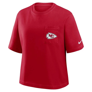 Women's Kansas City Chiefs Nike Pocket Rewind T-Shirt Medium Red