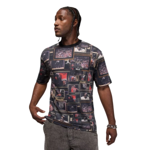 Men's Jordan Brooklyn TV AOP T-Shirt XLarge Black/Sail
