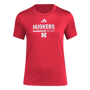 Nebraska Cornhuskers adidas Women's Volleyball Locker T-Shirt Large Red
