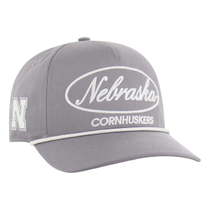 Nebraska Cornhuskers 47 Brand Foundation Hitch Adjustable Hat One Size Grey Heather