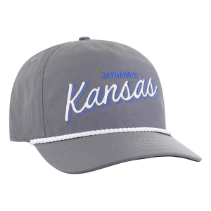 Kansas Jayhawks 47 Brand BRR Fairway Hitch Adjustable Hat One Size Dark Grey