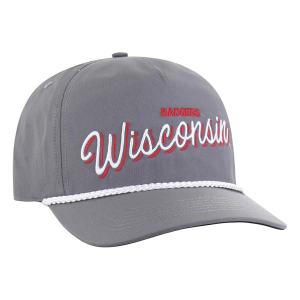 Wisconsin Badgers 47 Brand BRR Fairway Hitch Adjustable Hat One Size Dark Grey