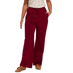 Women's Mikarose Wide Leg Pants Medium Ruby Red