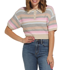 Women's Le Lis Pullover Sweater Stripe Medium Multi
