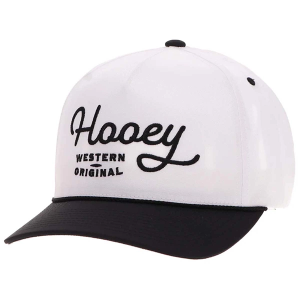 Men's Hooey OG Trucker Snapback Hat One Size White/Black