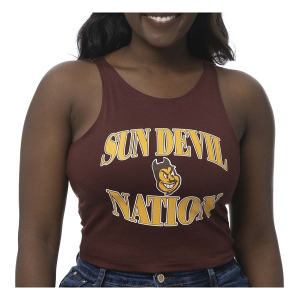 Arizona State Sun Devils ZooZatZ Women's First Down Crop Medium Maroon
