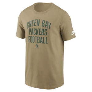 Green Bay Packers Nike Rewind Essential T-Shirt Small Tan
