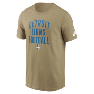 Detroit Lions Nike Rewind Essential T-Shirt Small Tan