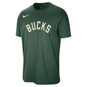 Milwaukee Bucks Essential Script Nike T-Shirt Large Fir