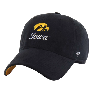 Iowa Hawkeyes 47 Brand Women's Spirited Cleanup Adjustable Hat One Size Black