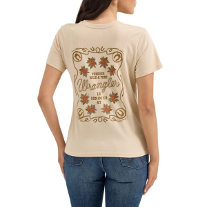 Women's Wrangler Western Back Graphic T-Shirt Large Cement Heather
