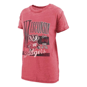 Wisconsin Badgers Pressbox Women's Stephan Boyfriend T-Shirt XLarge Red
