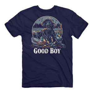 Men's Jedco Good Boy Duck Call Dog T-Shirt Medium Navy