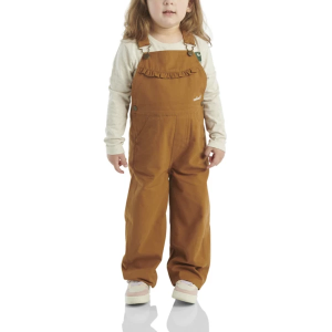 Girls' Carhartt Canvas Ruffle Front bibs-coveralls