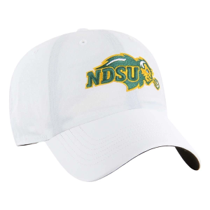 North Dakota State Bison 47 Brand BRR Cleanup Adjustable Hat One Size White