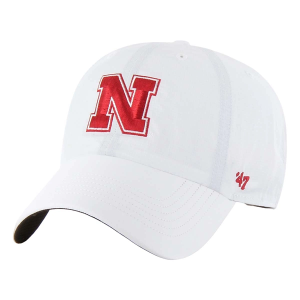 Nebraska Cornhuskers 47 Brand BRR Cleanup Adjustable Hat One Size White
