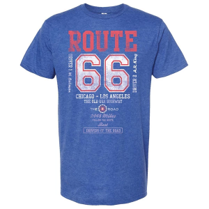Men's Brew City Route 66 Driver T-Shirt Large Royal