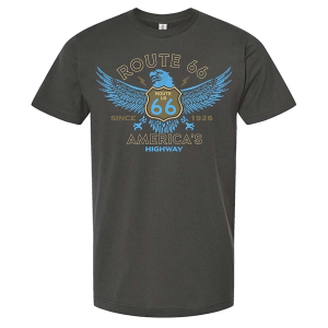 Men's Brew City Route 66 Eagle T-Shirt 3XLarge Coal