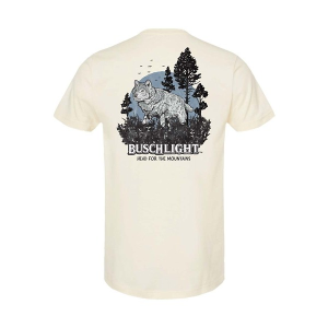 Men's Brew City Busch Wildlife Wolf T-Shirt Medium Silver