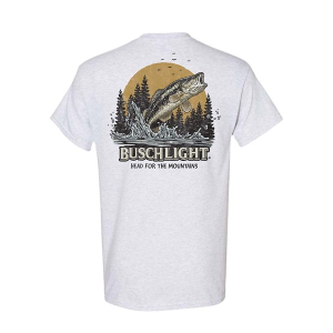 Men's Brew City Busch Light Busch Wildlife Walleye T-Shirt XLarge Ash