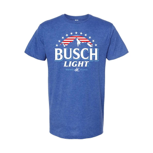 Men's Brew City Busch Light - Patriotic Logo T-Shirt 3XLarge Royal
