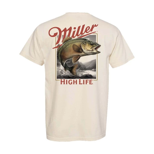 Men's Brew City Miller High Life Wild Life Bass T-Shirt Large Natural