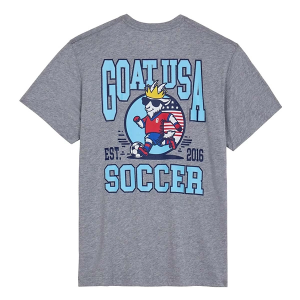Kids' GOAT USA Soccer Action T-Shirt Small Grey Heather