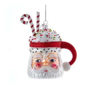 Kurt S. Adler Noble Gems Santa Cocoa Mug Ornament