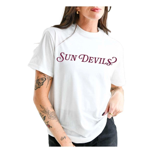 Arizona State Sun Devils Gameday Social Women's Rafaella T-Shirt 2XLarge White