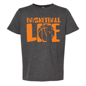 Kids' Park Bench Apparel Basketball Is Life T-Shirt Small Grey Heather
