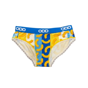 Girls' ODD SOX Kraft Mac N Cheese Noodle Briefs Underwear Medium Blue
