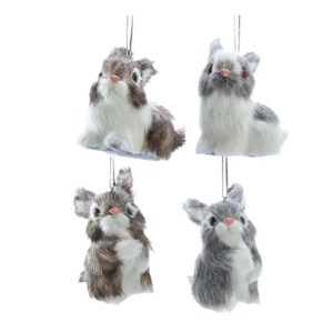 Kurt S. Adler Plush Bunny Ornaments (Styles May Vary)