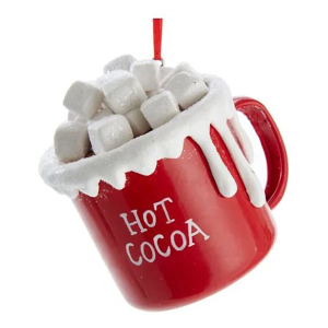 Kurt S. Adler Hot Cocoa Cup With Marshmallows Ornament