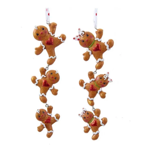 Kurt S. Adler Gingerbread Boy and Girl String Ornament (Styles May Vary)